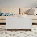 NNEVL Coffee Table High Gloss White 102x55.5x52.5 cm Engineered Wood