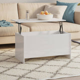 NNEVL Coffee Table High Gloss White 102x55.5x52.5 cm Engineered Wood