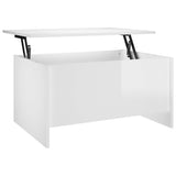 NNEVL Coffee Table High Gloss White 80x55.5x41.5 cm Engineered Wood