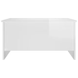 NNEVL Coffee Table High Gloss White 80x55.5x41.5 cm Engineered Wood