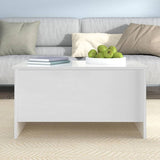 NNEVL Coffee Table High Gloss White 80x55.5x41.5 cm Engineered Wood