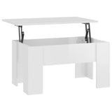 NNEVL Coffee Table High Gloss White 79x49x41 cm Engineered Wood