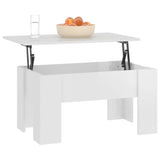 NNEVL Coffee Table High Gloss White 79x49x41 cm Engineered Wood