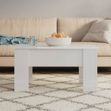NNEVL Coffee Table High Gloss White 79x49x41 cm Engineered Wood