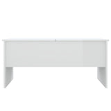 NNEVL Coffee Table High Gloss White 102x50.5x46.5 cm Engineered Wood