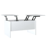 NNEVL Coffee Table High Gloss White 80x50x42.5 cm Engineered Wood