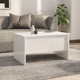NNEVL Coffee Table High Gloss White 80x50x42.5 cm Engineered Wood