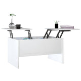 NNEVL Coffee Table High Gloss White 80x50x42.5 cm Engineered Wood