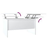 NNEVL Coffee Table High Gloss White 80x50x42.5 cm Engineered Wood