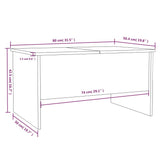 NNEVL Coffee Table High Gloss White 80x50x42.5 cm Engineered Wood