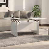 NNEVL Coffee Table High Gloss White 80x50x42.5 cm Engineered Wood