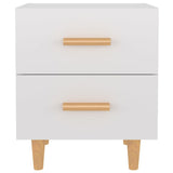 NNEVL Bed Cabinets 2 pcs High Gloss White 40x35x47.5 cm