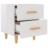 NNEVL Bed Cabinets 2 pcs High Gloss White 40x35x47.5 cm