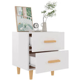 NNEVL Bed Cabinets 2 pcs High Gloss White 40x35x47.5 cm