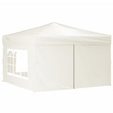 NNEVL Folding Party Tent with Sidewalls Cream 3x3 m