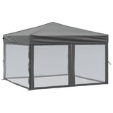 NNEVL Folding Party Tent with Sidewalls Anthracite 3x3 m