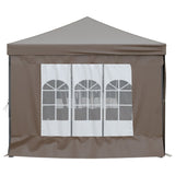 NNEVL Folding Party Tent with Sidewalls Taupe 3x6 m