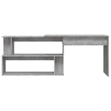 NNEVL Corner Desk Grey Sonoma 200x50x76 cm Engineered Wood