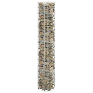 NNEVL Circular Gabion Pole Galvanised Steel Ø30x150 cm
