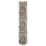 NNEVL Circular Gabion Pole Galvanised Steel Ø30x150 cm