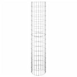 NNEVL Circular Gabion Raised Beds 3 pcs Galvanised Steel Ø30x150 cm
