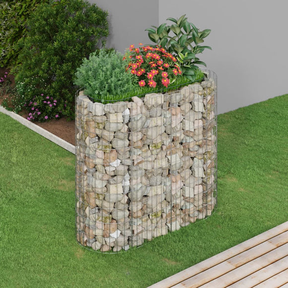 NNEVL Gabion Raised Bed Galvanised Iron 120x50x100 cm