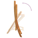 NNEVL Folding Outdoor Bar Stools 2 pcs Solid Wood Acacia