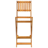 NNEVL 3 Piece Outdoor Bar Set Solid Wood Acacia