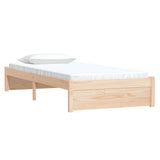 NNEVL Bed Frame Solid Wood 92x187 cm Single Size
