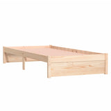 NNEVL Bed Frame Solid Wood 92x187 cm Single Size