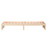 NNEVL Bed Frame Solid Wood 92x187 cm Single Size
