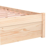 NNEVL Bed Frame Solid Wood 92x187 cm Single Size
