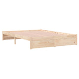 NNEVL Bed Frame without Mattress Solid Wood 150x200 cm