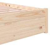 NNEVL Bed Frame without Mattress Solid Wood 150x200 cm