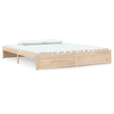 NNEVL Bed Frame without Mattress Solid Wood 183x203 cm King