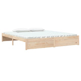 NNEVL Bed Frame without Mattress Solid Wood 183x203 cm King