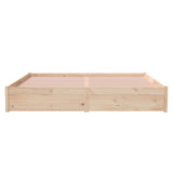 NNEVL Bed Frame without Mattress Solid Wood 183x203 cm King