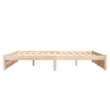 NNEVL Bed Frame without Mattress Solid Wood 183x203 cm King