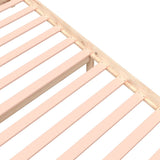 NNEVL Bed Frame without Mattress Solid Wood 183x203 cm King