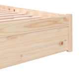 NNEVL Bed Frame without Mattress Solid Wood 183x203 cm King