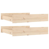 NNEVL Bed Drawers 2 pcs Solid Wood Pine