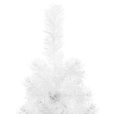 NNEVL Slim Artificial Half Christmas Tree with Stand White 240 cm
