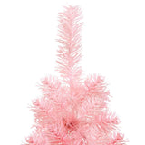 NNEVL Slim Artificial Half Christmas Tree with Stand Pink 150 cm