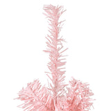 NNEVL Slim Artificial Half Christmas Tree with Stand Pink 210 cm