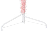 NNEVL Slim Artificial Half Christmas Tree with Stand Pink 210 cm