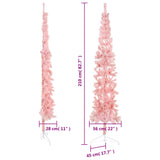 NNEVL Slim Artificial Half Christmas Tree with Stand Pink 210 cm