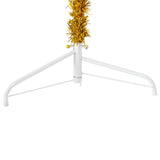 NNEVL Slim Artificial Half Christmas Tree with Stand Gold 150 cm