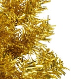 NNEVL Slim Artificial Half Christmas Tree with Stand Gold 150 cm
