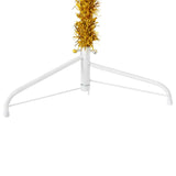 NNEVL Slim Artificial Half Christmas Tree with Stand Gold 180 cm