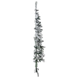 NNEVL Slim Artificial Half Christmas Tree with Flocked Snow 150 cm